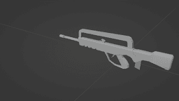 LOW POLY FAMAS for game asset or 3D Print. 3d model