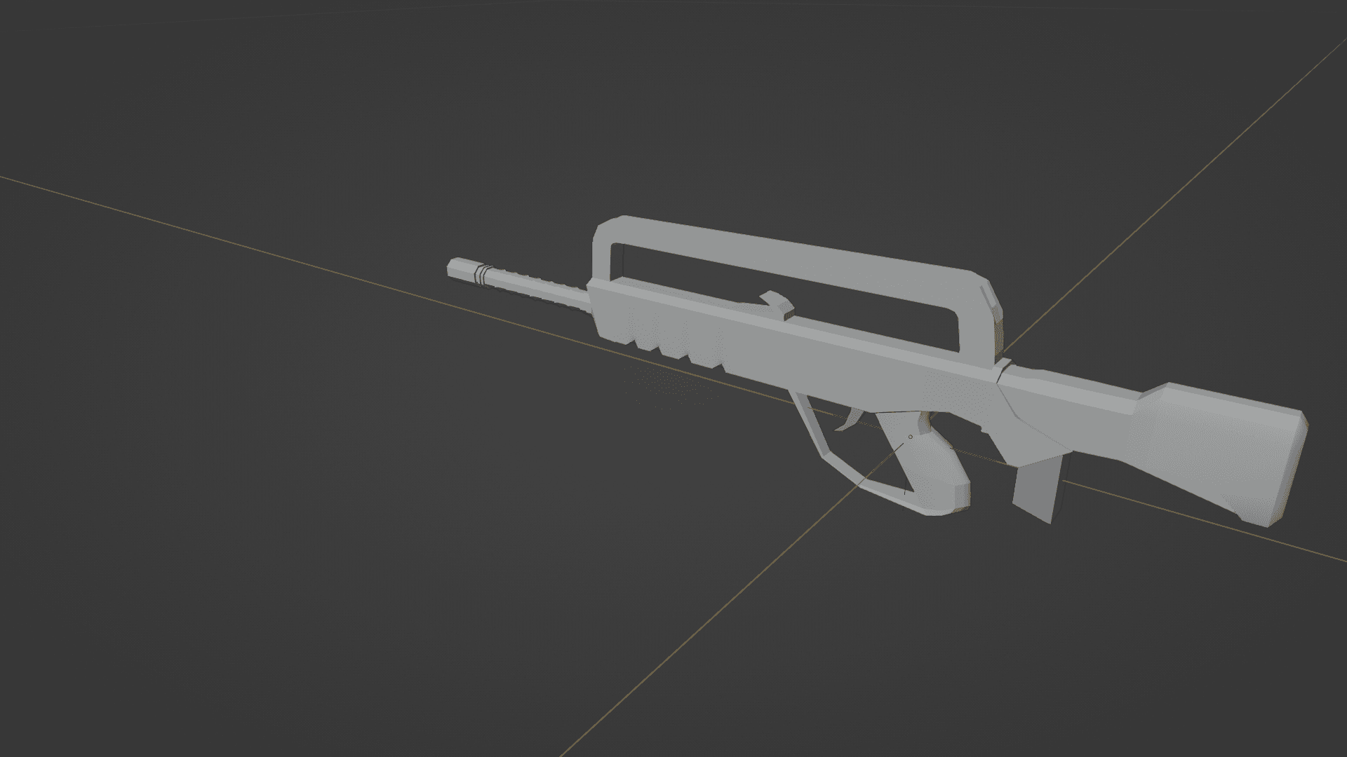LOW POLY FAMAS for game asset or 3D Print. 3d model