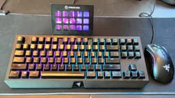 Stream Deck Mount for Razer Blackwidow TE Chroma v2 3d model