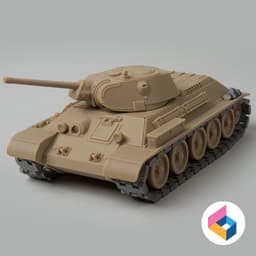 Foldable Tank T-34-76 1941 3d model
