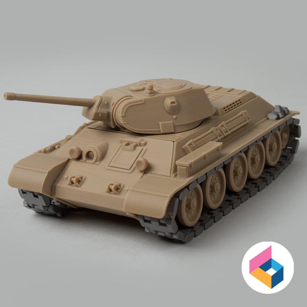 Foldable Tank T-34-76 1941 3d model