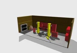 Ultimate 1/64 Garage Equipment & Tools Pack (Lift, Workbench, Jacks & Accessories) 3d model