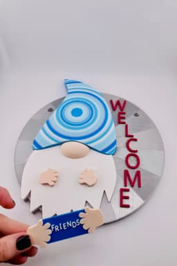 Modular Gnome Welcome Sign 3d model