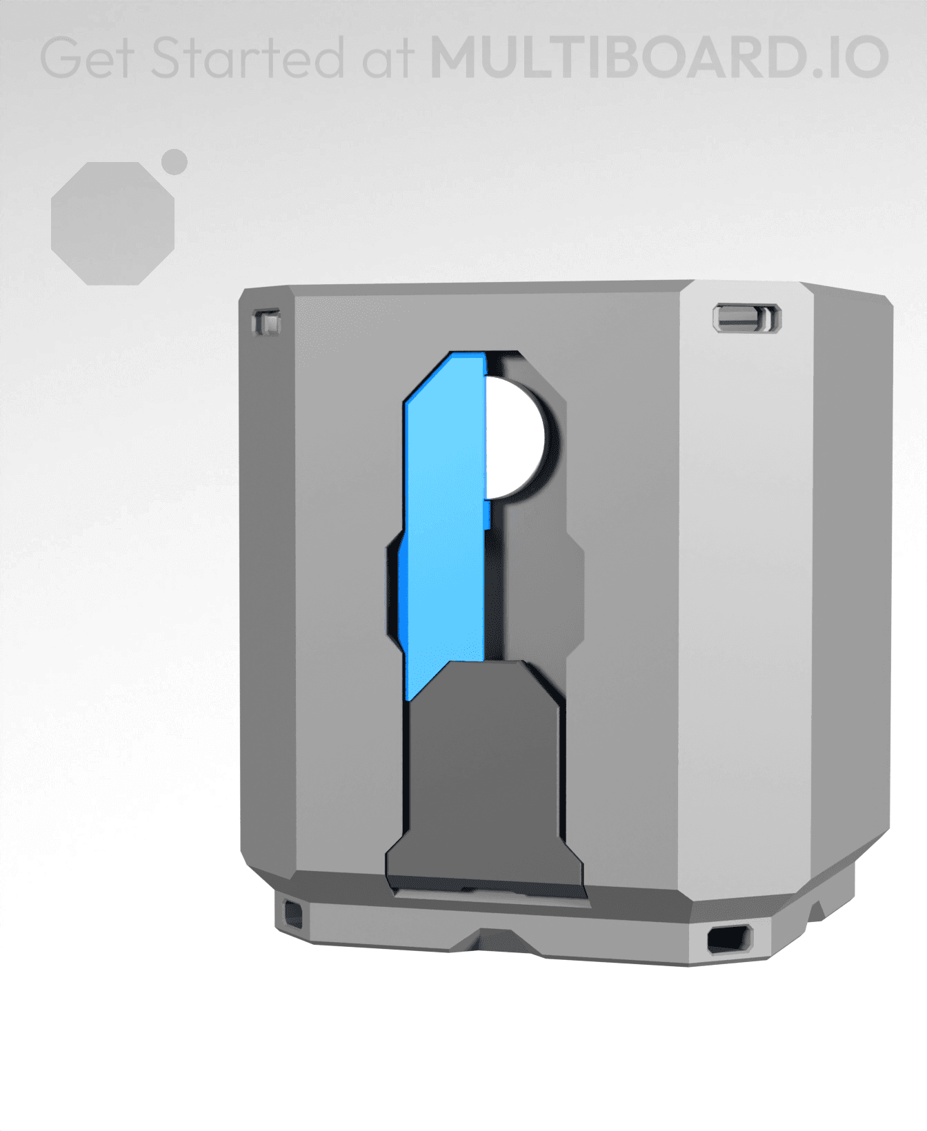 1 LU Bin Fit - OX - Magnet Sliding Lite Rail 3d model