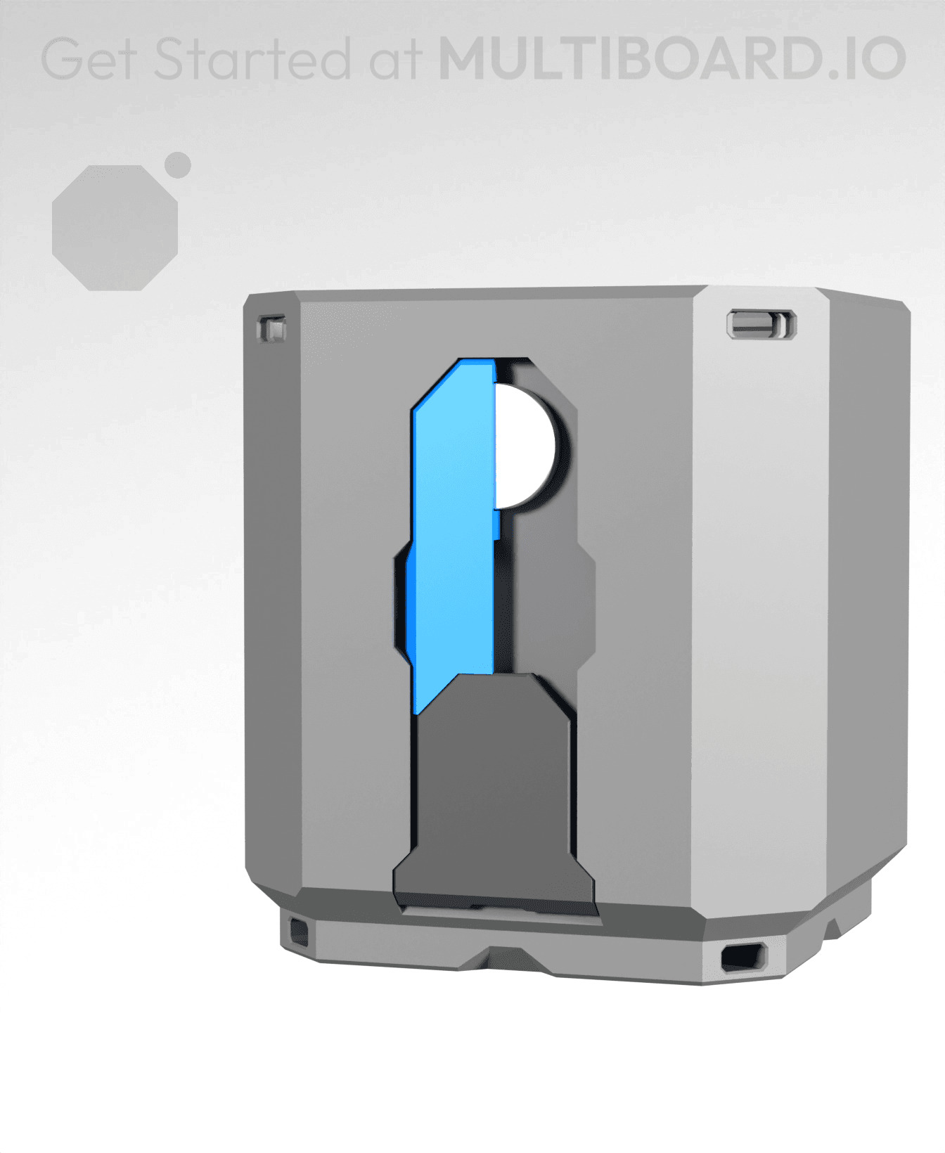 1 LU Bin Fit - OX - Magnet Sliding Lite Rail 3d model