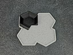 Chopstick Rest with Tray in Modern Minimalist Hexagonal Design 3d model