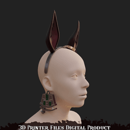 Vodka Cosplay Ears and EarringsAccessories Uma musume: Pretty Derby 3d model