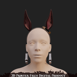 Vodka Cosplay Ears and EarringsAccessories Uma musume: Pretty Derby 3d model