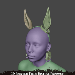 Vodka Cosplay Ears and EarringsAccessories Uma musume: Pretty Derby 3d model