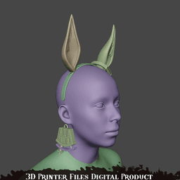 Vodka Cosplay Ears and EarringsAccessories Uma musume: Pretty Derby 3d model