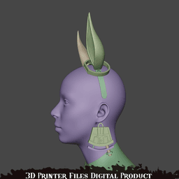 Vodka Cosplay Ears and EarringsAccessories Uma musume: Pretty Derby 3d model