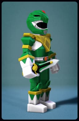 Low Poly Flexi Green Ranger 3d model