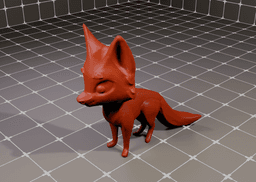 Cute Cartoon fox 3d model