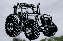 Modern Farm Tractor 2D Wall Art Decor.3mf 3d model