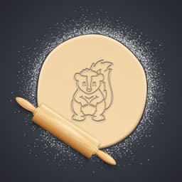 Raccoon Cookie Cutter, Biscuit Cutter 3d model
