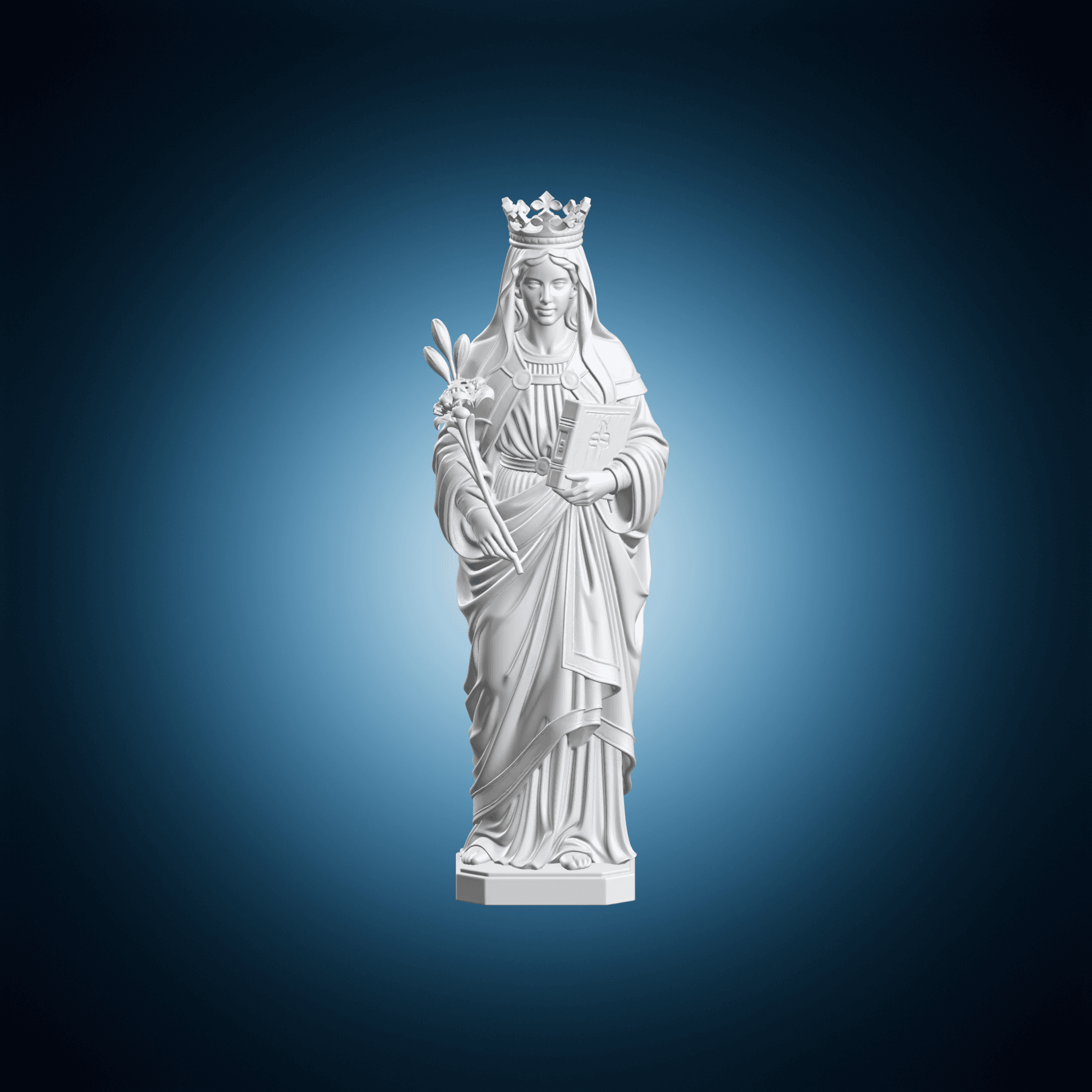 Saint Dymphna Statue 3d model