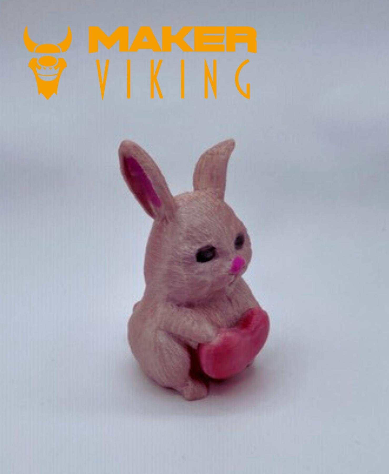 Cute bunny with and without a heart 3d model