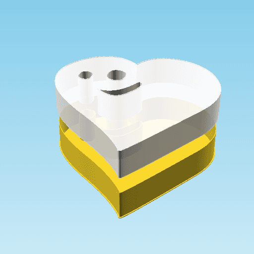 Fluffy Hearts Lo X, nestable box (v3) 3d model