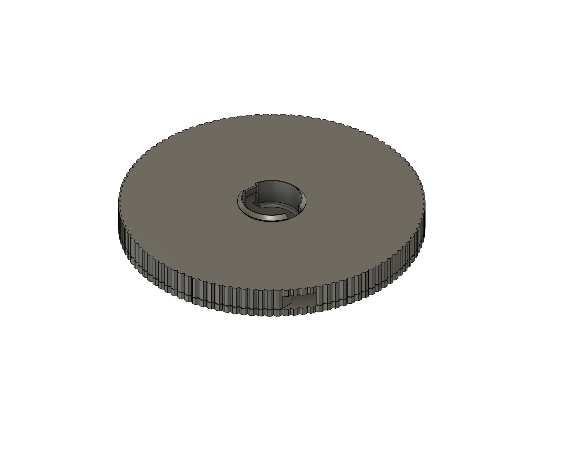 Low Profile USB Cable Spool Case - Fits 3ft by 3mm Cables 3d model
