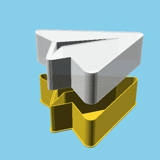 Paper Plane, nestable box (v1) 3d model