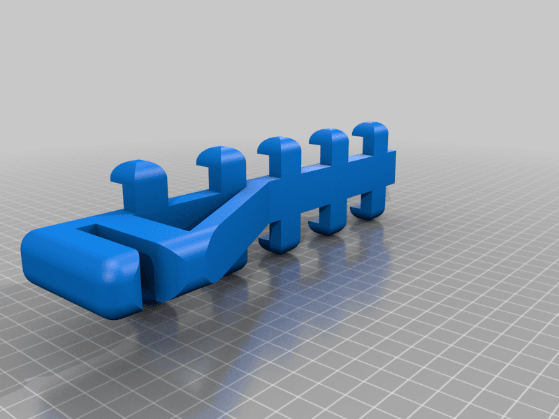Shower10Hooks 5mm, 6mm, 8mm 3d model