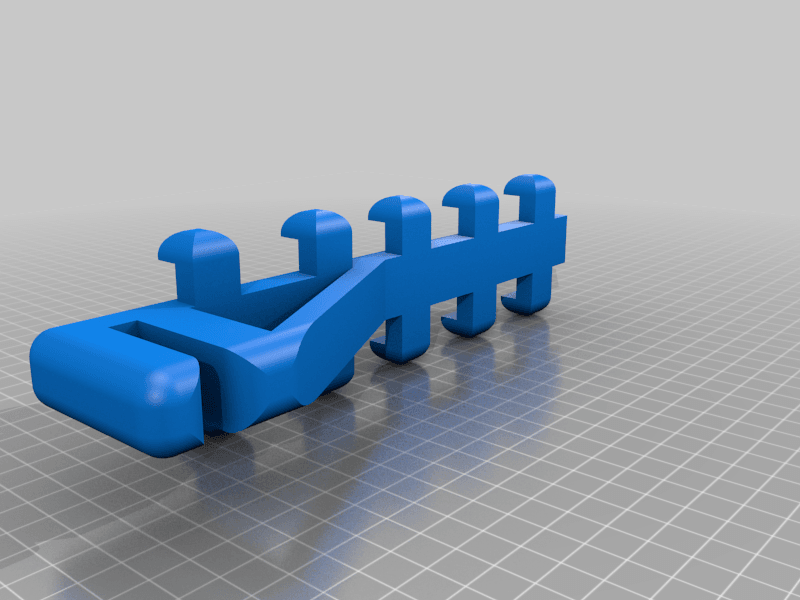 Shower10Hooks 5mm, 6mm, 8mm 3d model