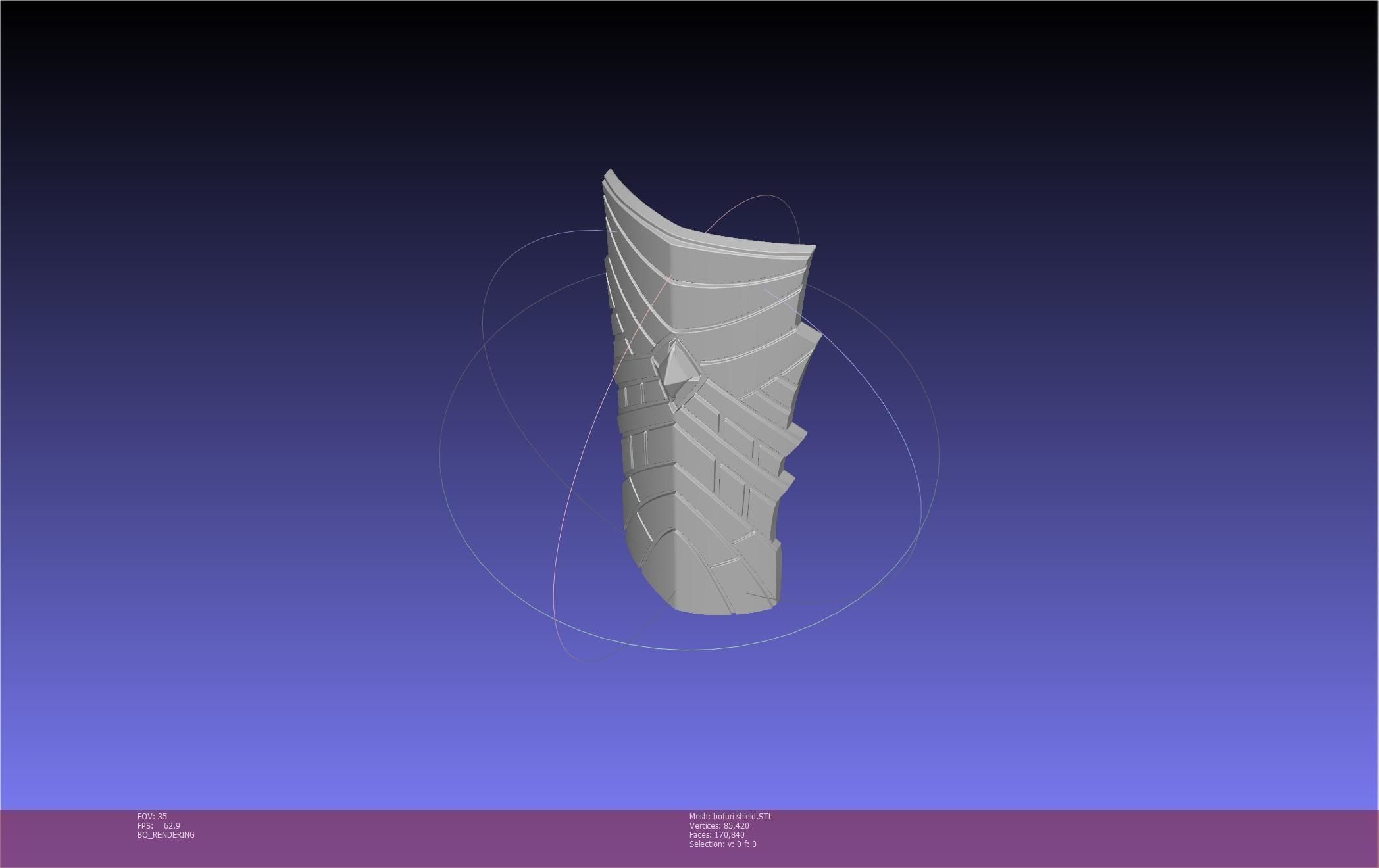 Bofuri Shield 3D-Printable Assembly 3d model