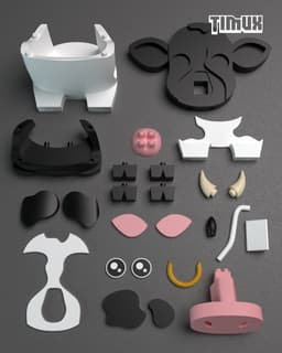 COW GLASSES HOLDER 3d model