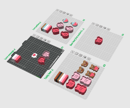 Sweet Valentine Clicker Pack ( & Keychain ) 3d model