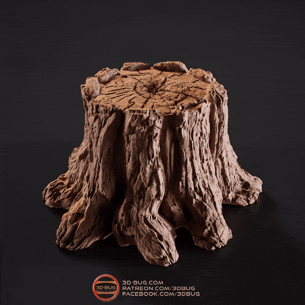 Decorative Tree Stump 3d model