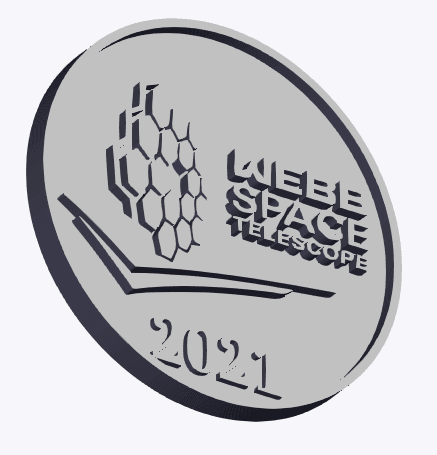 James Webb Space Telescope Coin 3d model