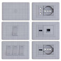 electric_sockets_italians.blend 3d model
