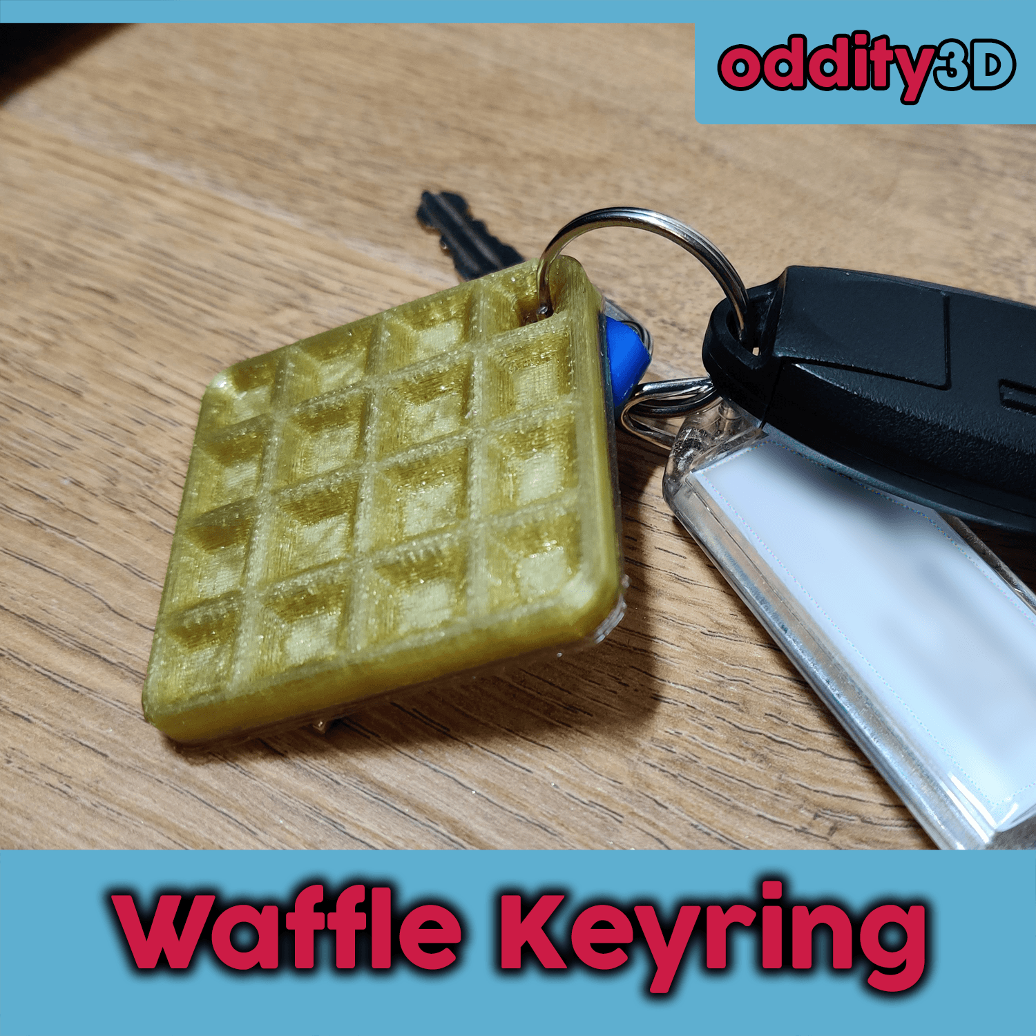 Waffle Keyring 3d model