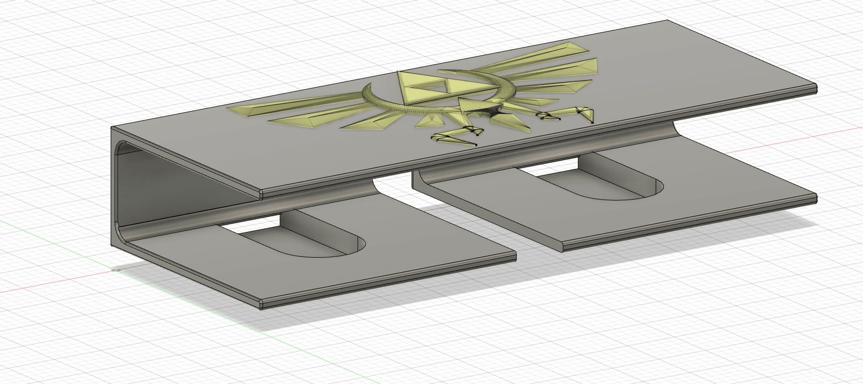 Magnetic Wii Sensor Bar Mount 3d model