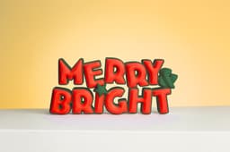 Merry & Bright Standing Decoration 3d model