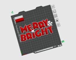 Merry & Bright Standing Decoration 3d model