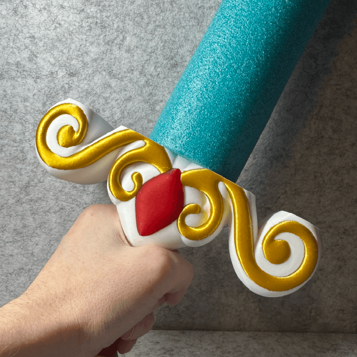 Pool Noodle Sword Handle! Filigree Fun! 3d model