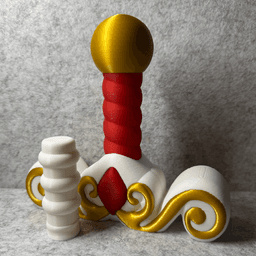 Pool Noodle Sword Handle! Filigree Fun! 3d model