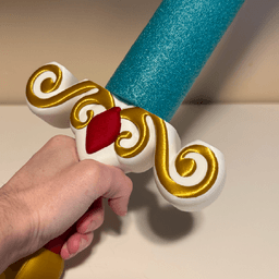 Pool Noodle Sword Handle! Filigree Fun! 3d model