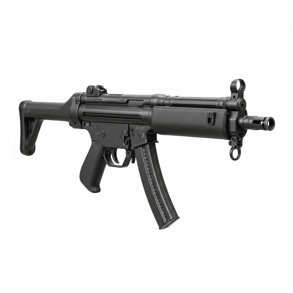 Gun HK MP5A3 Military SMG Platform 3d model