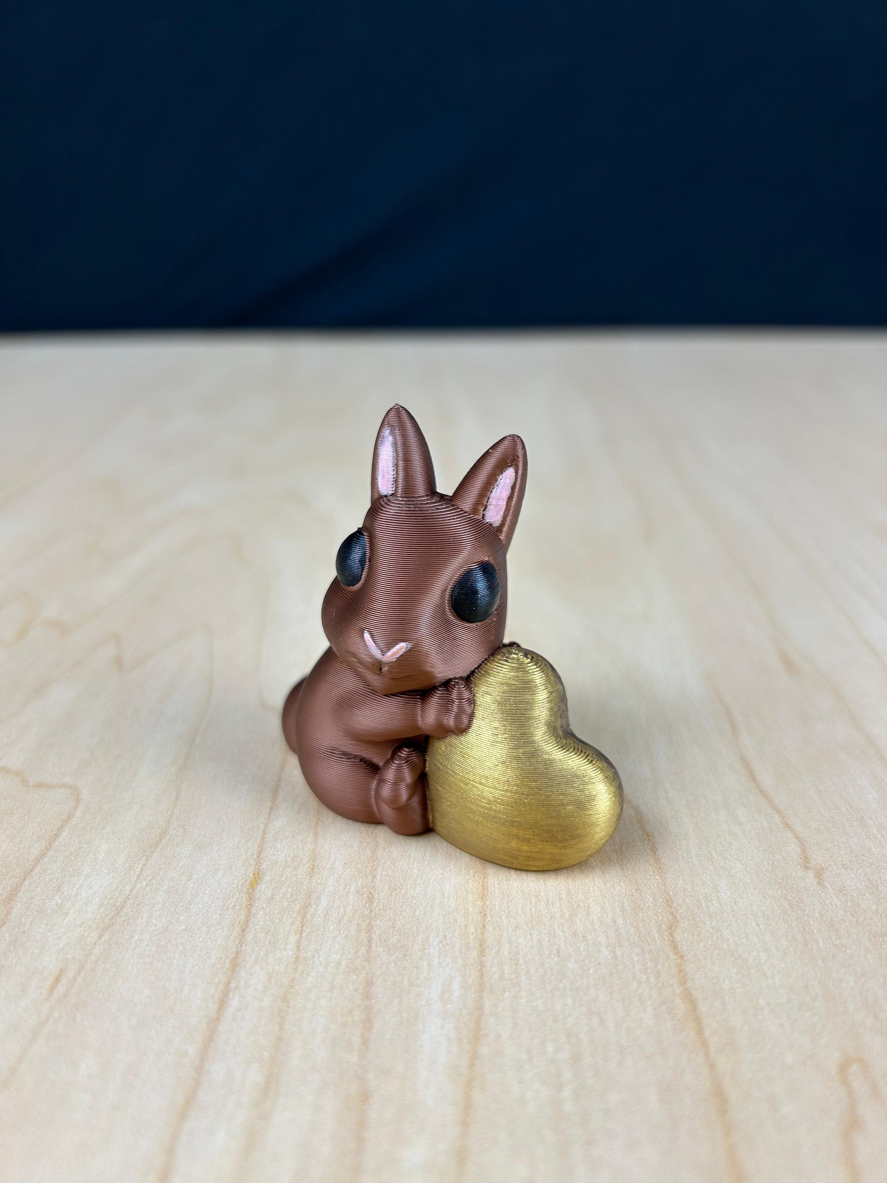 Valentines Bunny Hugging a Heart  3d model