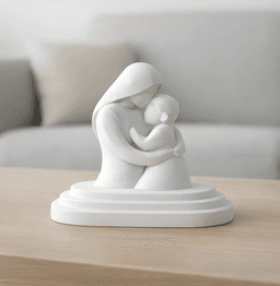 Mother's Day Sculpture STL | Mom And Child | Mother's Day Gift 3d model
