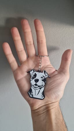 American Stafford keychain 3d model