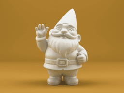 Cute Waving Garden Gnome – Friendly 3D Printable Gnome Figurine 3d model