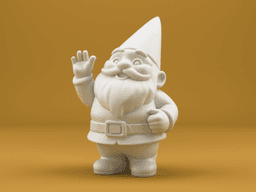 Cute Waving Garden Gnome – Friendly 3D Printable Gnome Figurine 3d model