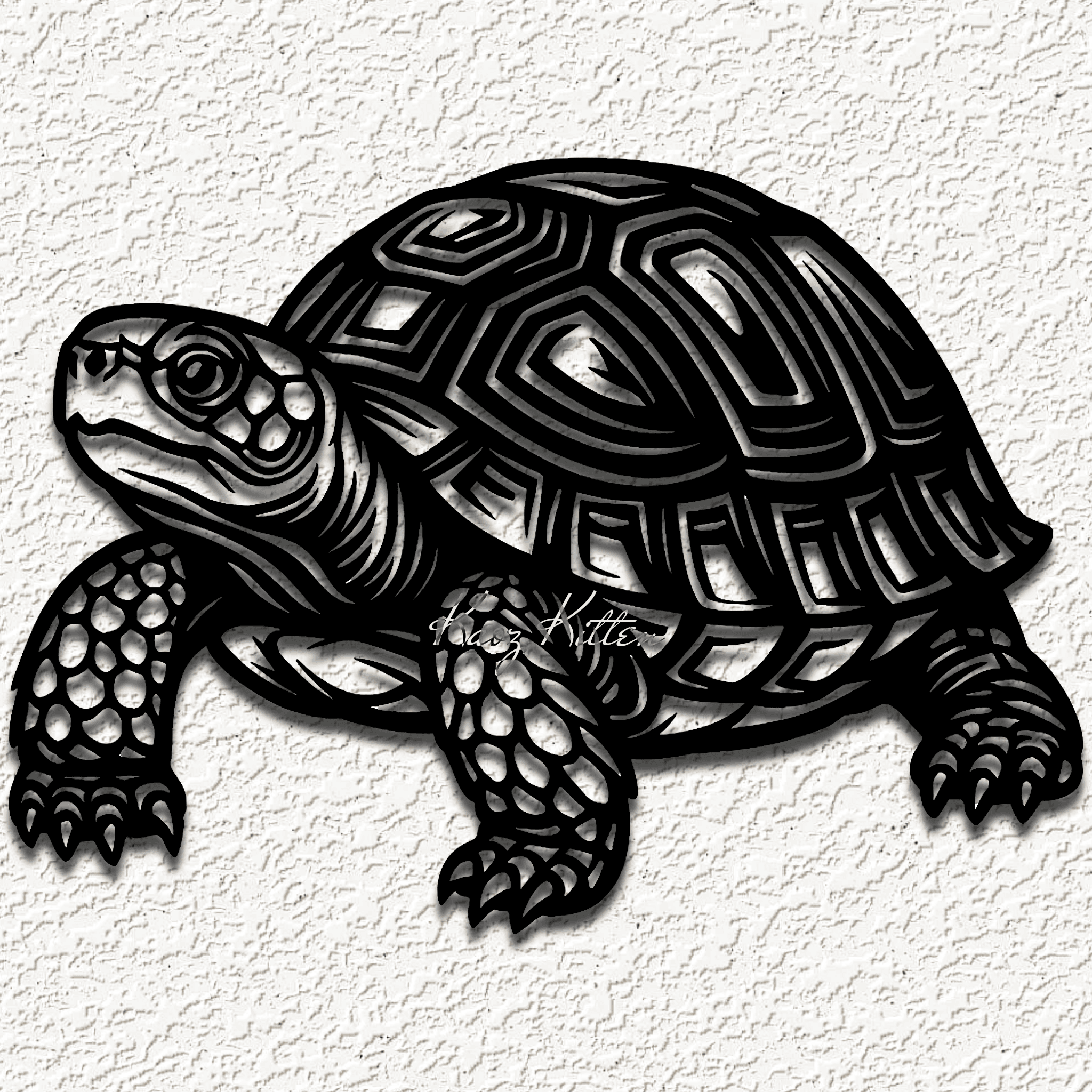 indian star tortoise turtle wall art home decor 3d model
