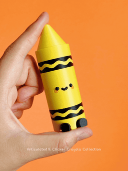 Cute Articulated & Clicker Crayola | Print-in-place | Support-free 3d model
