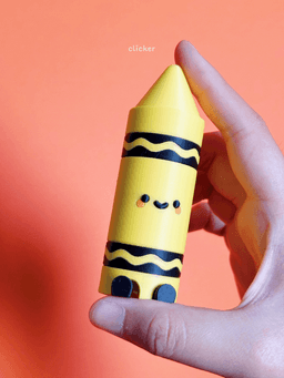 Cute Articulated & Clicker Crayola | Print-in-place | Support-free 3d model