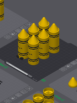 Cute Articulated & Clicker Crayola | Print-in-place | Support-free 3d model