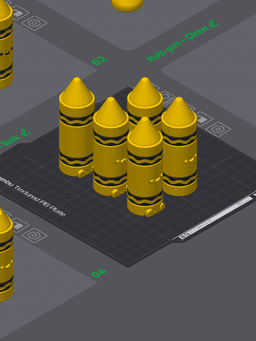 Cute Articulated & Clicker Crayola | Print-in-place | Support-free 3d model